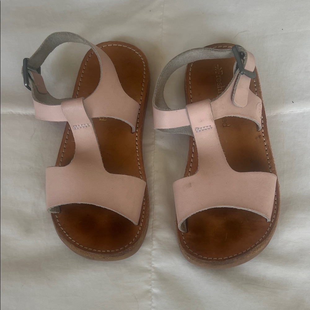 Freshly Picked Light Pink Leather Sandals